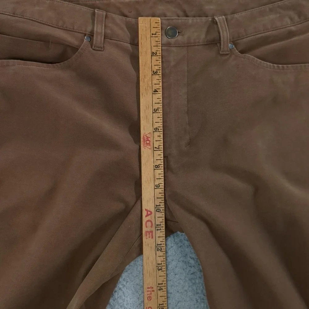 Lululemon Pants Mens 36x33 Brown Canvas Slim Fit 5 Pocket Chino Casual Workwear